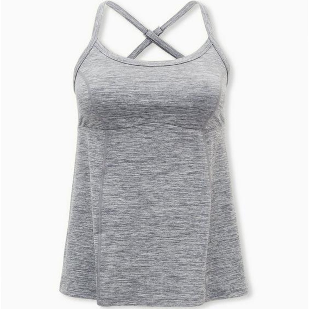 Grey Space-Dye Wicking Active Cami